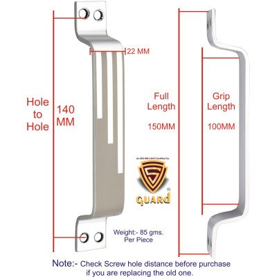 S-GUARD Stainless Steel Door & Cabinet Handles, Knobs Handles-Size-6 Inch-6 Pcs-Laser Printed Design-SSL39