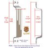 S-GUARD Stainless Steel Door & Cabinet Handles, Knobs Handles-Size-6 Inch-6 Pcs-Laser Printed Design-SSL40