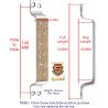 S-GUARD Stainless Steel Door & Cabinet Handles, Knobs Handles-Size-6 Inch-6 Pcs-Laser Printed Design-SSL41