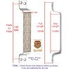 S-GUARD Stainless Steel Door & Cabinet Handles, Knobs Handles-Size-6 Inch-6 Pcs-Laser Printed Design-SSL43