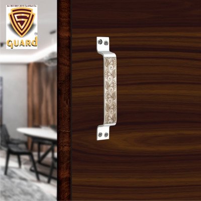 S-GUARD Stainless Steel Door & Cabinet Handles, Knobs Handles-Size-6 Inch-6 Pcs-Laser Printed Design-SSL44