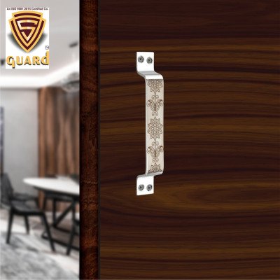 S-GUARD Stainless Steel Door & Cabinet Handles, Knobs Handles-Size-6 Inch-6 Pcs-Laser Printed Design-SSL45