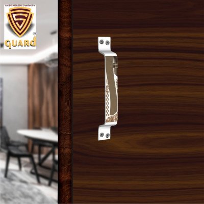 S-GUARD Stainless Steel Door & Cabinet Handles, Knobs Handles-Size-6 Inch-6 Pcs-Laser Printed Design-SSL48