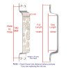 BUCKLLER Stainless Steel Door & Cabinet Handles, Knobs Handles-Size-6 Inch-6 Pcs-Laser Printed Design-SSL03
