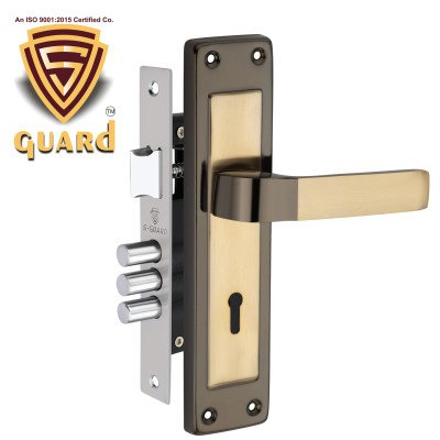 S-GUARD Iron Mortise Handle Lock for Main Door, Bedroom, Main Gate Heavy Duty-70MM Double Turn Lock-8 Inch-Mazda