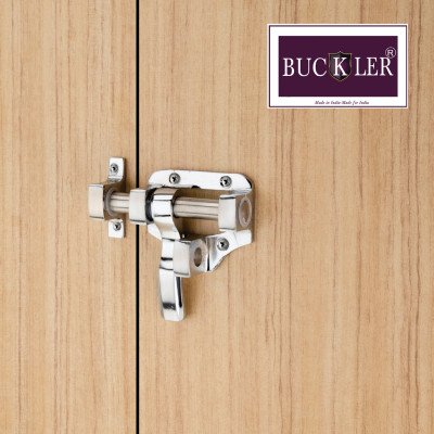 BUCKLER Latching Draw Hasp Latch  (Aluminium, Stainless Steel) Finish-Silver, Size -4 Inch