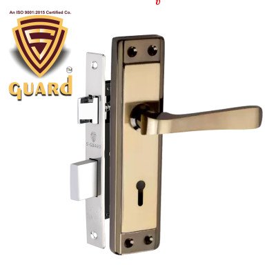 S-GUARD Iron Mortise Handle Lock for Main Door, Bedroom, Main Gate Heavy Duty-65MM Double Turn Lock