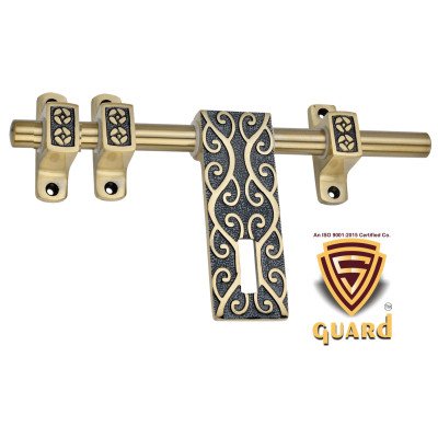 S-Guard Push to Close Latch  (Aluminium, Stainless Steel) Finish-Gold Antique, Size -10 Inch-Creta