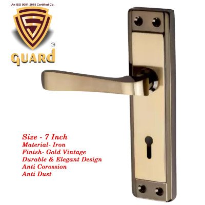 S-GUARD Iron Mortise Handle Lock for Main Door, Bedroom, Main Gate Heavy Duty-65MM Double Turn Lock