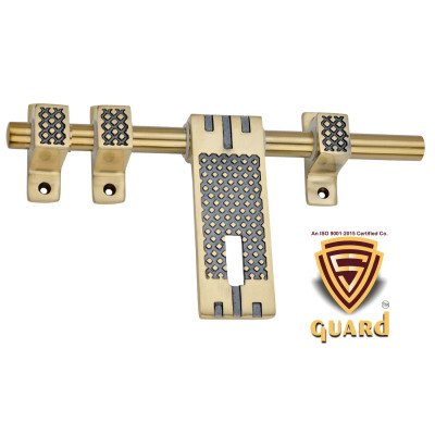 S-Guard Push to Close Latch  (Aluminium, Stainless Steel) Finish-Gold Antique, Size -10 Inch Alodrop-Star