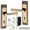 S-GUARD Iron Mortise Handle Lock for Main Door, Bedroom, Main Gate Heavy Duty-65MM Double Turn Lock