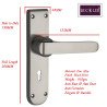 BUCKLER Zinc Alloy-4118-Silver 8 Inch Mortise Handle set-70MM Double Turn Bullet Lock  (Black Silver)