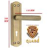 S-GUARD Iron Mortise Handle Lock for Main Door, Bedroom, Main Gate Heavy Duty-65MM Double Turn Lock-305 Antique