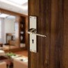 BUCKLER Zinc Alloy-4198-Silver Saten 8 Inch Mortise Handle set-70MM Double Turn Bullet Lock  (SIlver)
