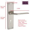 BUCKLER Zinc Alloy-4198-Silver Saten 8 Inch Mortise Handle set-70MM Double Turn Bullet Lock  (SIlver)