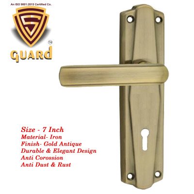 S-GUARD Iron Mortise Handle Lock for Main Door, Bedroom, Main Gate Heavy Duty-65MM Double Turn Lock-FBA