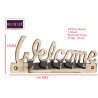 BUCKLER Welcome Text Brass Gold Antique 5 Hooks Decorative,Premium for Wall|Living Room Brass Key Holder  (5 Hooks, Gold, Black)