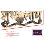 BUCKLER Shubh-Labh Text Brass Gold Antique 5 Hooks Decorative,Premium for Wall|Living Room Brass Key Holder  (5 Hooks, Gold