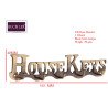 BUCKLER House Key Text Brass Gold Antique 5 Hooks Decorative,Premium for Wall|Living Room Brass Key Holder  (5 Hooks, Gold)