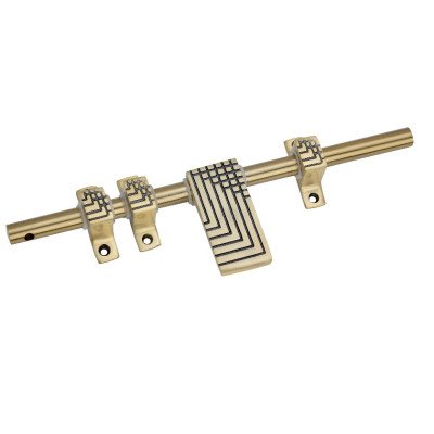 BUCKLER Door Kit Set, Latch and Bolts  (Aluminium, Stainless Steel) Finish-Gold Antique, Size -10 Inch Aldrop- Liner