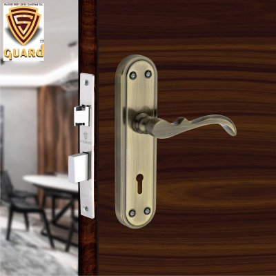 S-GUARD Iron Mortise Handle Lock for Main Door, Bedroom, Main Gate Heavy Duty-65MM Double Turn Lock-MERCA