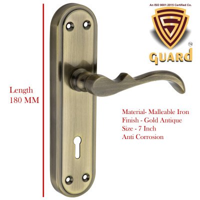 S-GUARD Iron Mortise Handle Lock for Main Door, Bedroom, Main Gate Heavy Duty-65MM Double Turn Lock-MERCA