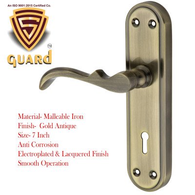 S-GUARD Iron Mortise Handle Lock for Main Door, Bedroom, Main Gate Heavy Duty-65MM Double Turn Lock-MERCA