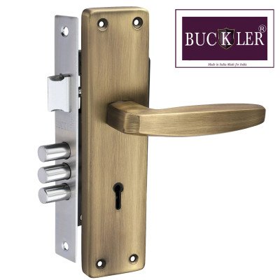 BUCKLER Iron Mortise Handle Lock for Main Door, Bedroom, Main Gate Heavy Duty-70MM Double Turn Lock-8 Inch-Punch-ANT