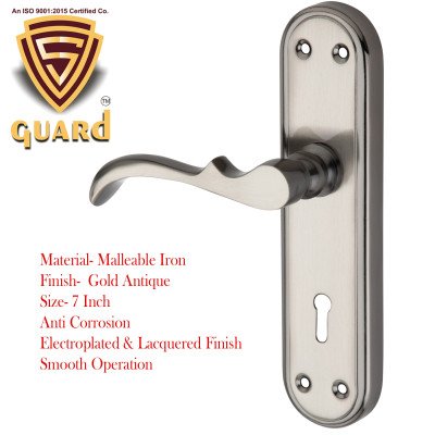 S-GUARD Iron Mortise Handle Lock for Main Door, Bedroom, Main Gate Heavy Duty-65MM Double Turn Lock-MERCBS