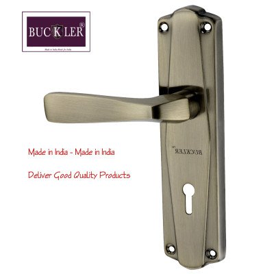 BUCKLER Iron Mortise Handle Lock for Main Door, Bedroom, Main Gate Heavy Duty-65MM Double Turn Lock-7 Inch-OD BARFI-Antique