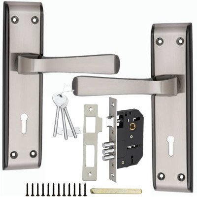 BUCKLER Iron Mortise Handle Lock for Main Door, Bedroom, Main Gate Heavy Duty-65MM Double Turn Lock-7 Inch-OD Wonder-BS