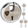 S-GUARD Jalaram Iron-Steel 77MM,8 Levers -4 Keys-Shutter lock for Shop,Godown,Store Gate-Door Lock  (Laser Print)