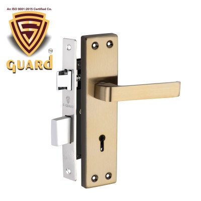 S-GUARD Iron Mortise Handle Lock for Main Door, Bedroom, Main Gate Heavy Duty-65MM Double Turn Lock-VA