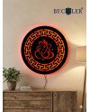 BUCKLER LED Ganpati Wall Light | Warm Backlit Ganesh Mandala Wall Decor | Spiritual LED Wall Art for Home, Temple & Living Room