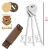 S-GUARD Iron Main Door Lock Set, Main gate Lock, 100MM-8 Levers Double Turn,3 Keys, Heavy Duty Lock  Rose Gold