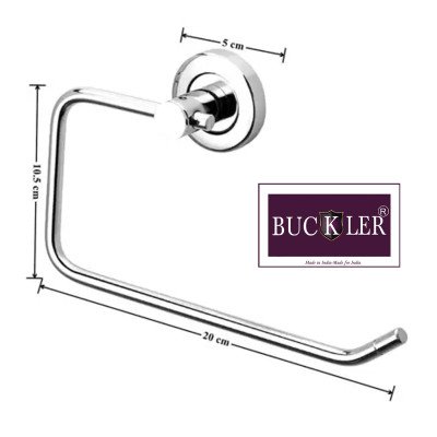 BUCKLER Stainless Steel Towel Ring for Bathroom and Kitchen, Heavy duty Silver Finish