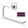 BUCKLER Stainless Steel Towel Ring for Bathroom and Kitchen, Heavy duty Silver Finish