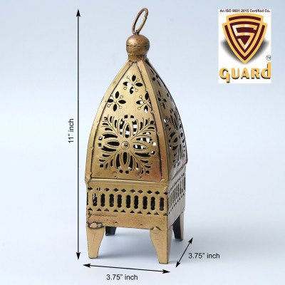 S-Guard Decorative T-Light Stand Table |Temple|Diwali|Auspicious Decoration,Iron Metal  (Gold)