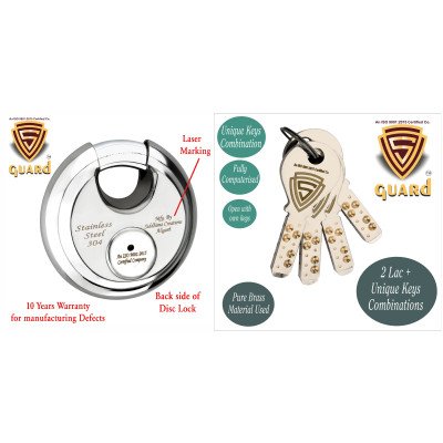 S-GUARD Stainless Steel Lock 90MM-14 Pin-Common Keys