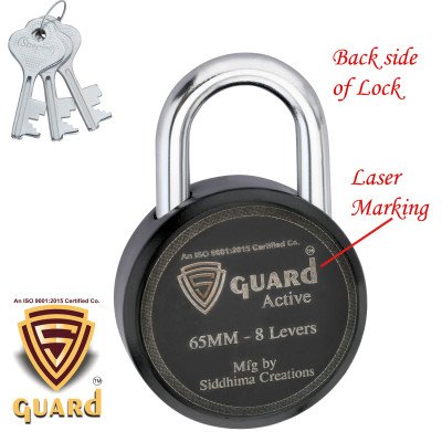 copy of copy of copy of copy of copy of S-Guard Atoot Laser Printed Heavy Door Lock, Gate Lock-60MM-8 Levers, Double Locking 5 K