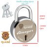 S-Guard Avenger Laser Printed Door Lock, Lock for Gate-52MM-7 Levers, Double Locking,  Pack of 3 Padlock  (Silver, Gold)
