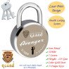 S-Guard Avenger Laser Printed Door Lock, Lock for Gate-52MM-7 Levers, Double Locking,  Pack of 5 Padlock  (Silver, Gold)