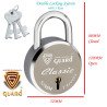 S-Guard Classic Laser Printed Door Lock, Lock for Gate-52MM-7 Levers, Double Locking,  Pack of 5 Padlock  (Silver, Gold)