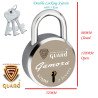 S-Guard GAMORA Laser Printed Door Lock, Lock for Gate-52MM-7 Levers, Double Locking,  Pack of 5 Padlock  (Silver, Gold)