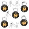 S-Guard Active Laser Printed Door Lock, Lock for Gate-52MM-7 Levers, Double Locking,  Pack of 5 Padlock  (Black-Gold)