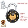 S-Guard Active Laser Printed Door Lock, Lock for Gate-52MM-7 Levers, Double Locking,  Pack of 3 Padlock  (Black-Gold)