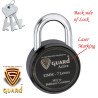 S-Guard Active Laser Printed Door Lock, Lock for Gate-52MM-7 Levers, Double Locking,  Pack of 3 Padlock  (Black-Gold)
