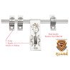 S-GUARD Stainless Steel Door Fitting Aldrop for Gate, Bedroom, Store Room, Offices