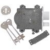 BUCKLER Iron Red Main Door Lock Set 100MM-8 Levers Double Turn,3 Keys, Heavy Duty Lock  (Silver)