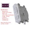 BUCKLER Iron Red Main Door Lock Set 100MM-8 Levers Double Turn,3 Keys, Heavy Duty Lock  (Silver)
